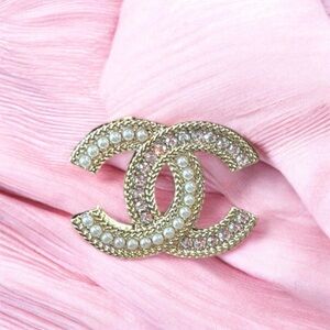 CC Upcycled Stamped Gold and Silver Women's Brooch